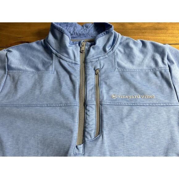 Vineyard Vines Performance On The Go Shep Shirt Light Blue Gray Accents Size Med - Picture 2 of 8
